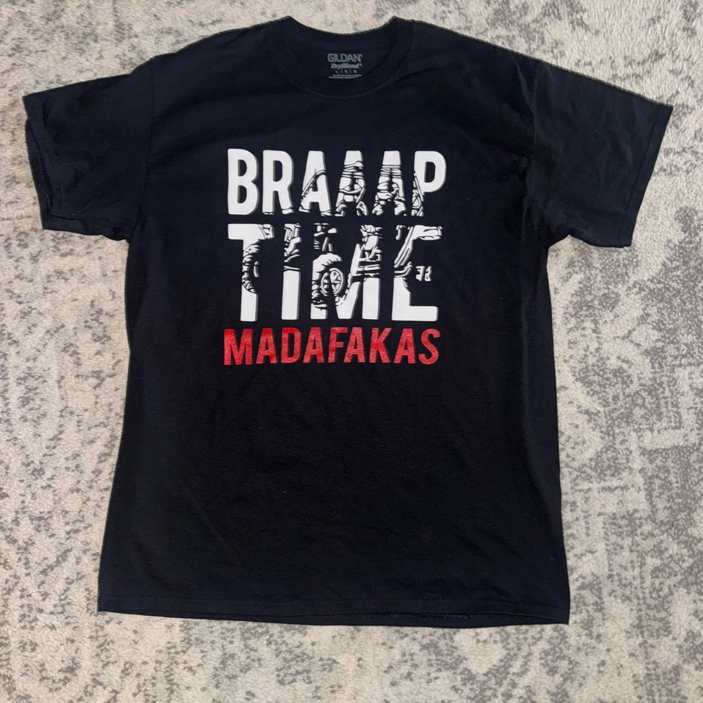 New Off-Road UTV BRAAAP Time Madafakas Black Gildan Cotton Blend tshirt Large